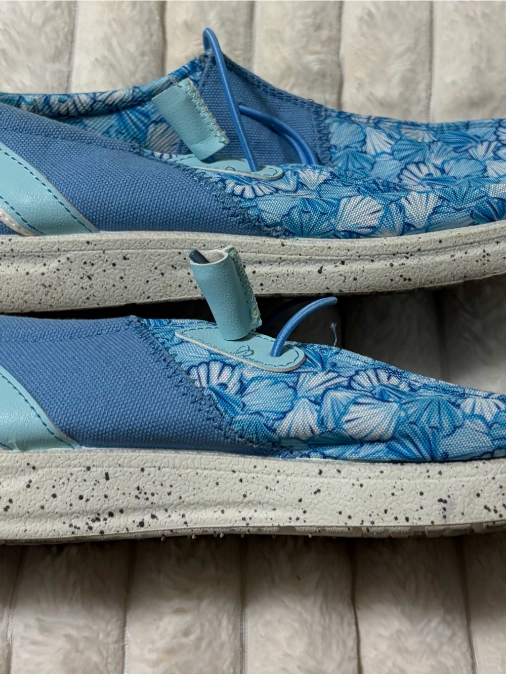 Simply Southern Blue Floral Slip-On Sneakers